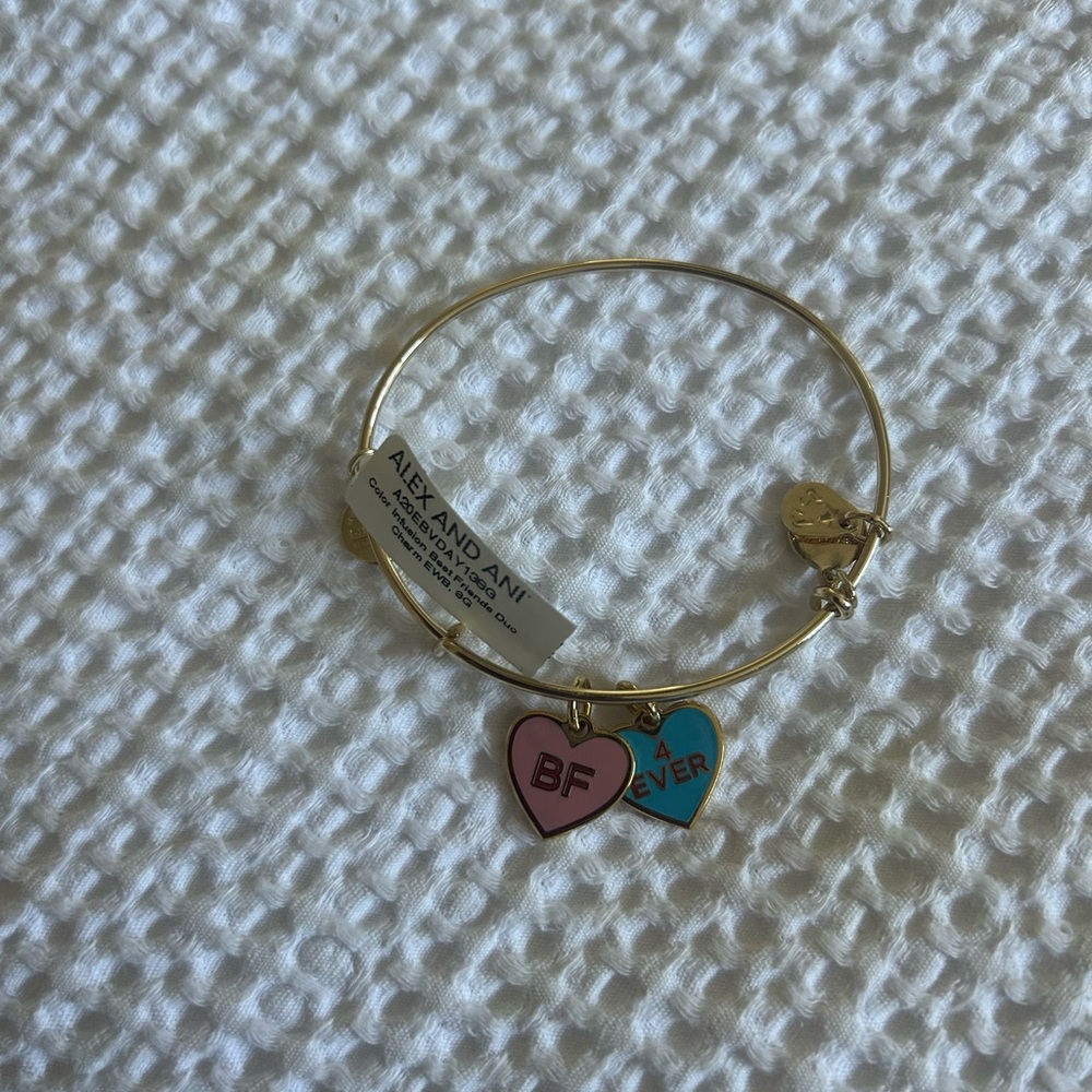 ❤️ NWT Alex and Ani Gold BFF Best Friends Adjustable Charm Bracelet ❤️